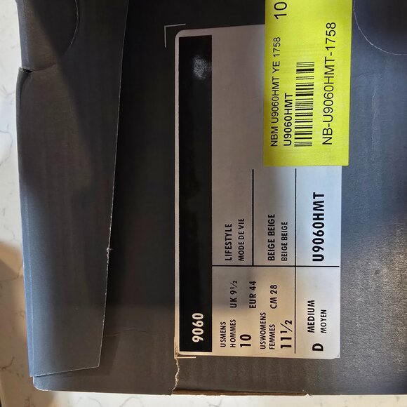 Rare Sz 10 New Balance 9060 Great Plains Calcium Linen U9060HMT Men's Size 10 - Picture 8 of 12